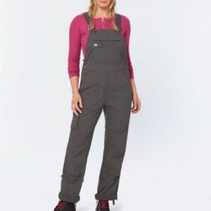 Duluth Trading Women's Heirloom Gardening Bib Overalls Gray XL 29